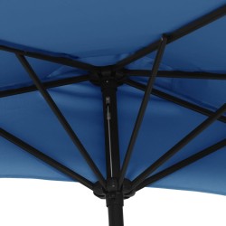 Parasol de balcon avec mât en aluminium Bleu 300x155x223cm Demi 558677558677