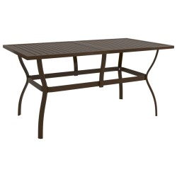 Table de jardin Marron 140x80x72 cm Acier 558685558685