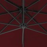 Parasol de jardin en porte-à-faux mât en acier rouge bordeaux 558686558686