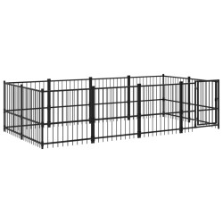 Chenil d'extérieur pour chiens Acier 7,51 m² 558687558687