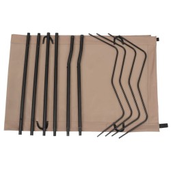Lit de camping 180x60x19 cm Tissu Oxford et acier Taupe 558690558690