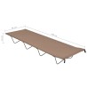 Lit de camping 180x60x19 cm Tissu Oxford et acier Taupe 558690558690