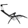 Chaise pliable de terrasse Textilène Noir 558691558691