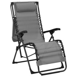 Chaise pliable de terrasse Textilène Gris 558693558693