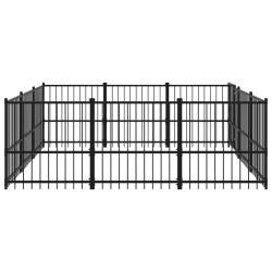 Chenil d'extérieur pour chiens Acier 8,47 m² 558694558694