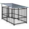 Chenil d'extérieur avec toit pour chiens Acier 3,75 m² 558695558695