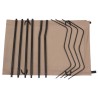Lits de camping 2 pcs 180x60x19 cm Tissu Oxford et acier Taupe 558696558696