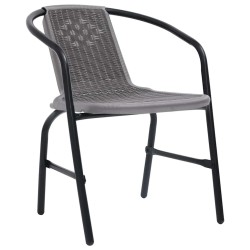 Chaises de jardin lot de 2 Plastique Rotin et acier 110 kg 558697558697