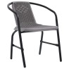 Chaises de jardin lot de 2 Plastique Rotin et acier 110 kg 558697558697