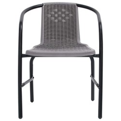 Chaises de jardin lot de 2 Plastique Rotin et acier 110 kg 558697558697
