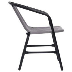 Chaises de jardin lot de 2 Plastique Rotin et acier 110 kg 558697558697