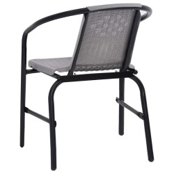 Chaises de jardin lot de 2 Plastique Rotin et acier 110 kg 558697558697