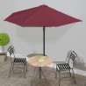 Parasol de balcon mât en aluminium Bordeaux 300x155x223 cm Demi 558698558698