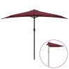 Parasol de balcon mât en aluminium Bordeaux 300x155x223 cm Demi 558698558698