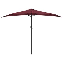 Parasol de balcon mât en aluminium Bordeaux 300x155x223 cm Demi 558698558698