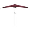 Parasol de balcon mât en aluminium Bordeaux 300x155x223 cm Demi 558698558698
