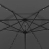 Parasol de jardin avec lumières LED et mât en métal anthracite 558699558699