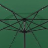 Parasol de jardin avec lumières LED et mât en métal 400 cm vert 558700558700