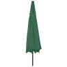 Parasol de jardin avec lumières LED et mât en métal 400 cm vert 558700558700