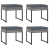 Ensemble à manger de jardin coussins 9pcs Résine tressée Gris 558706558706