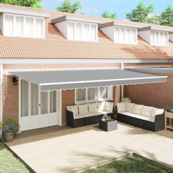 Cadre d'auvent Blanc 600 × 350 cm Aluminium 558714558714