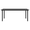 Table à dîner de jardin Noir 190x90x74 cm Acier et verre 558717558717