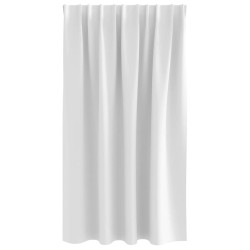 Rideaux occultants avec anneaux 2 pcs Blanc lumineux 558720558720