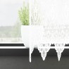 Rideau en Dentelle Floral Blanc 120 x 400 cm Polyester 558722558722