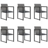 Salon de jardin 7 pcs avec coussins Résine tressée Gris 558723558723