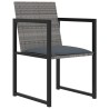Salon de jardin 7 pcs avec coussins Résine tressée Gris 558723558723
