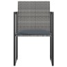 Salon de jardin 7 pcs avec coussins Résine tressée Gris 558723558723