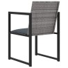 Salon de jardin 7 pcs avec coussins Résine tressée Gris 558723558723