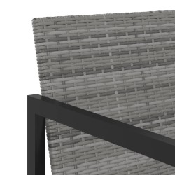 Salon de jardin 7 pcs avec coussins Résine tressée Gris 558723558723