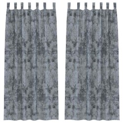 Rideaux en velours 2 pcs Gris Argenté 225 x 140 cm Velours 558732558732