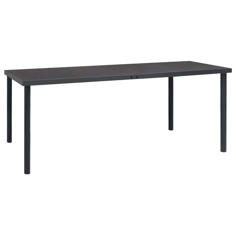 Table à dîner d'extérieur Anthracite 190x90x74 cm Acier 558758558758