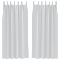 Rideaux occultants avec anneaux 2 pcs Gris pâle 225 x 140 cm 558761558761