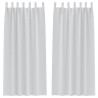 Rideaux occultants avec anneaux 2 pcs Gris pâle 225 x 140 cm 558761558761