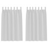 Rideaux occultants avec anneaux 2 pcs Gris pâle 175 x 140 cm 558763558763