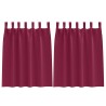 Rideaux occultants avec anneaux 2 pcs Bordeaux 140 x 140 cm 558764558764