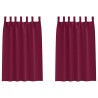 Rideaux occultants avec anneaux 2 pcs Bordeaux 175 x 140 cm 558767558767