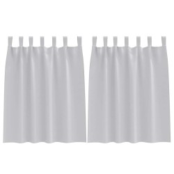 Rideaux occultants avec anneaux 2 pcs Gris clair 140 x 140 cm 558769558769