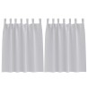 Rideaux occultants avec anneaux 2 pcs Gris clair 140 x 140 cm 558769558769