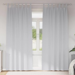 Rideaux occultants avec anneaux 2 pcs Gris pâle 245 x 140 cm 558772558772
