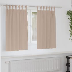 Rideaux occultants avec anneaux 2 pcs Taupe 140 x 140 cm 558776558776
