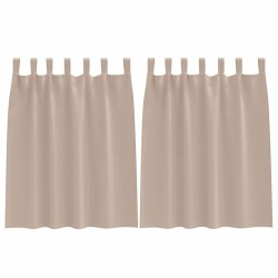 Rideaux occultants avec anneaux 2 pcs Taupe 140 x 140 cm 558776558776