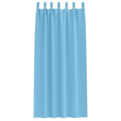 Rideaux occultants avec anneaux 2 pcs Bleu clair 245 x 140 cm 558778558778