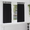 Rideaux occultants avec anneaux 2 pcs Noir 175 x 140 cm 558779558779