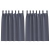 Rideaux occultants avec anneaux 2 pcs Anthracite 140 x 140 cm 558781558781