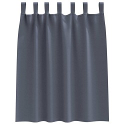 Rideaux occultants avec anneaux 2 pcs Anthracite 140 x 140 cm 558781558781