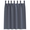 Rideaux occultants avec anneaux 2 pcs Anthracite 140 x 140 cm 558781558781